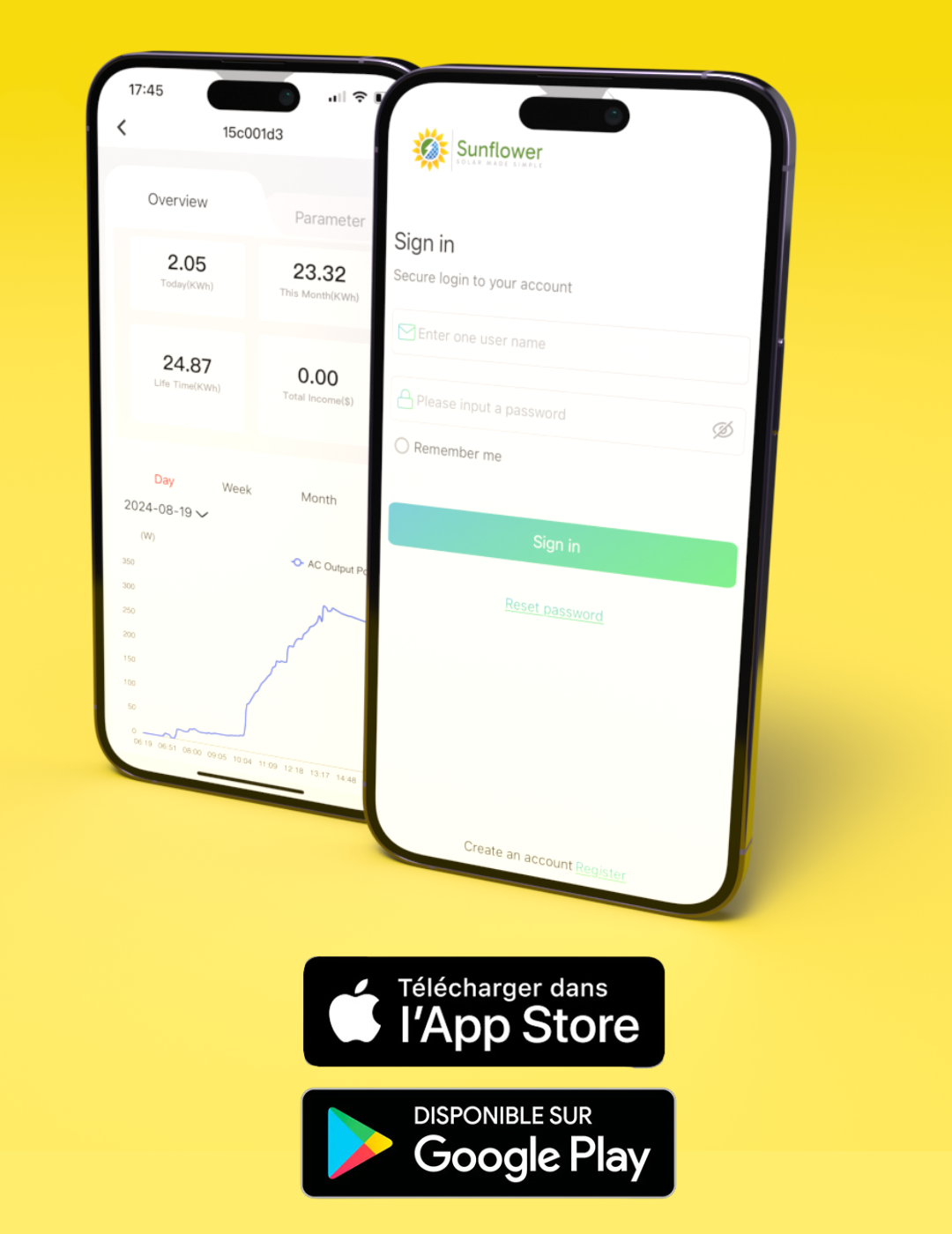 Sunflower Solar app voor iphone en android