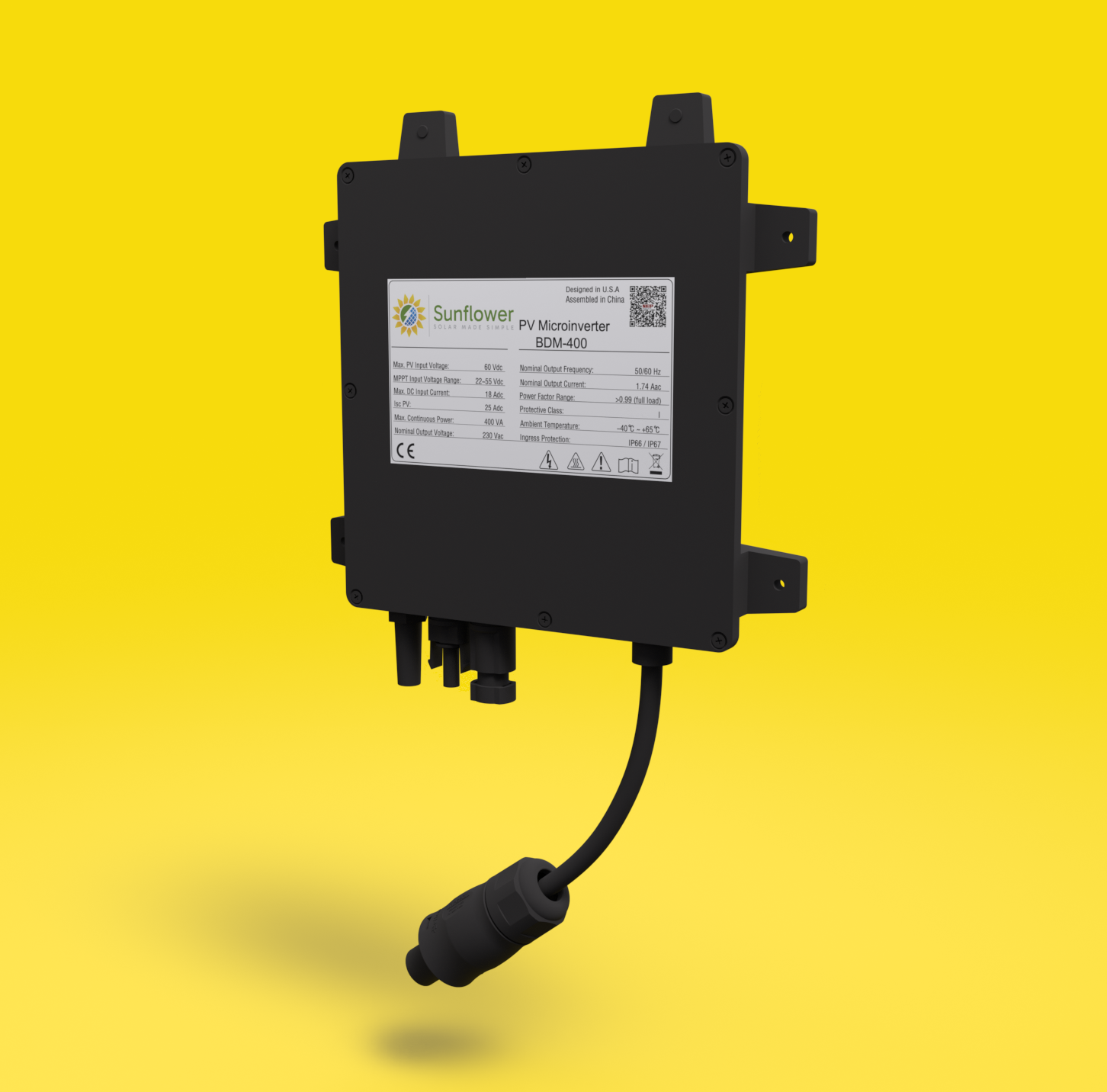 micro onduleur du kit solaire pour balcon 440w Sunflower Solar