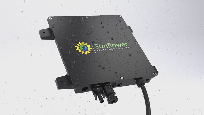 vidéo micro-onduleur sunflower résistant à la pluie